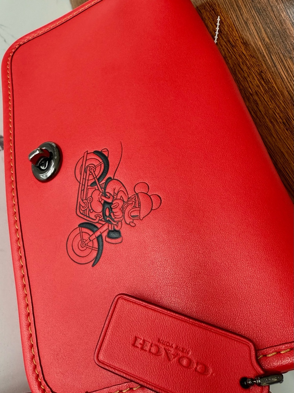 Coach x Disney Red Penny Crossbody with Mickey Limited - Picture 5 of 16